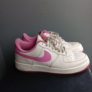Nike Women's Air Force 1 Low White  Pink Style  AQ3778-994  US 9.5 EU 41